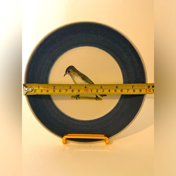 MARCEL GUILLOT POTTERY (HAND THROWN, FRANCE) BIRD - PLATE 7 7/8 BLUE BIRD - Picture 9 of 11